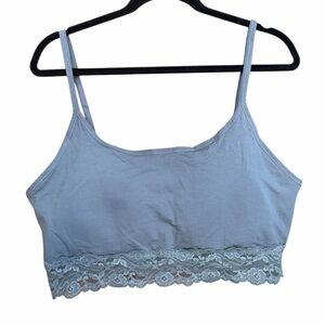 Pact Bra Bralette Padded Lace Trim Organic Cotton Size XXL